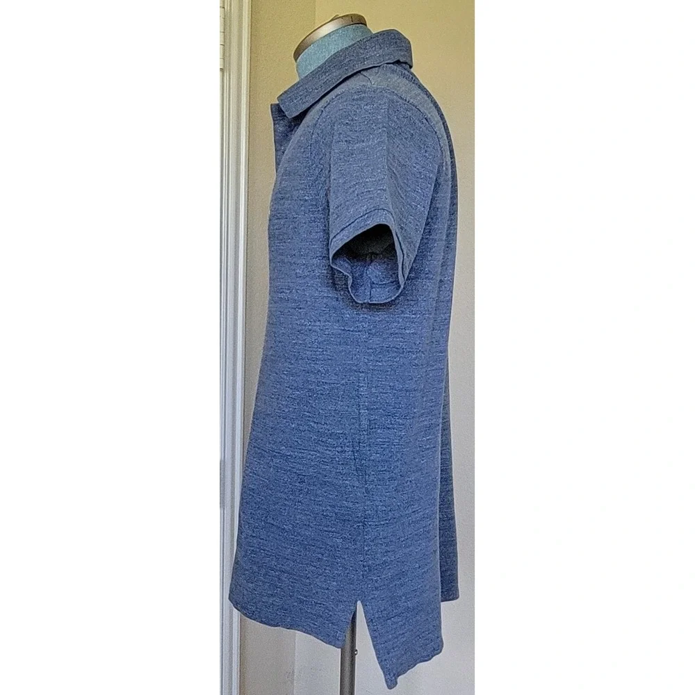 Ralph Lauren Men's Blue Preppy‎ Long Tail Casual Short Sleeve Polo Shirt Sz XL